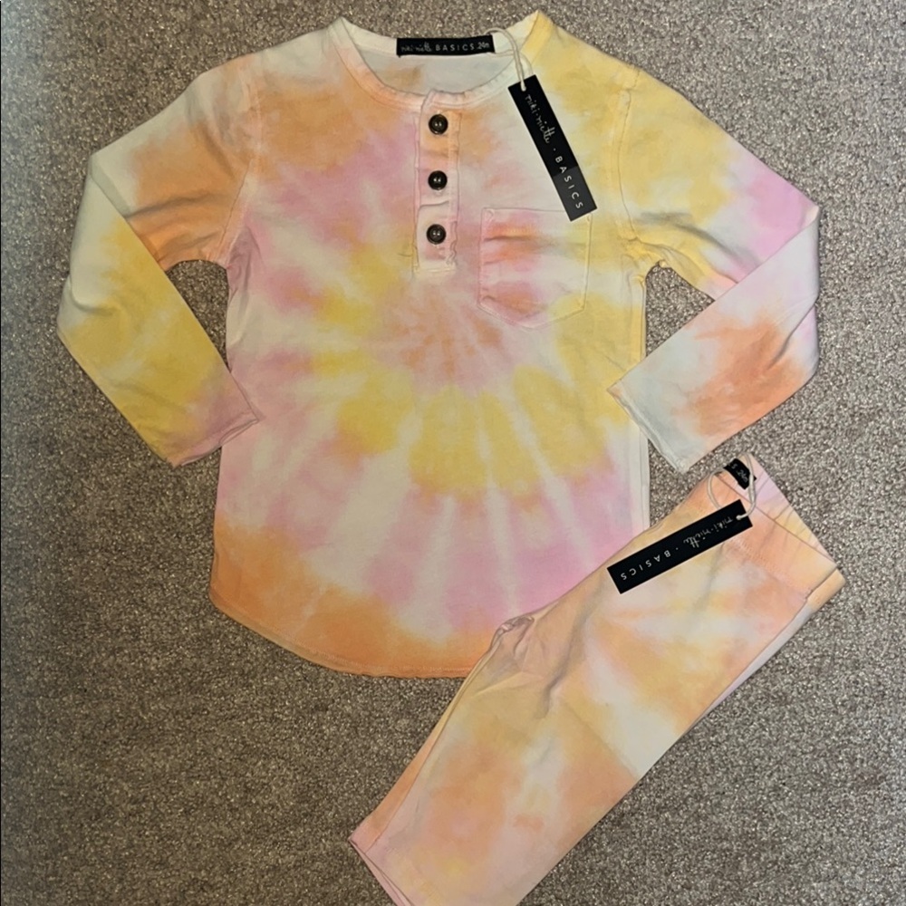 NWT Miki Miette Tie-Dye Kids Set 24m